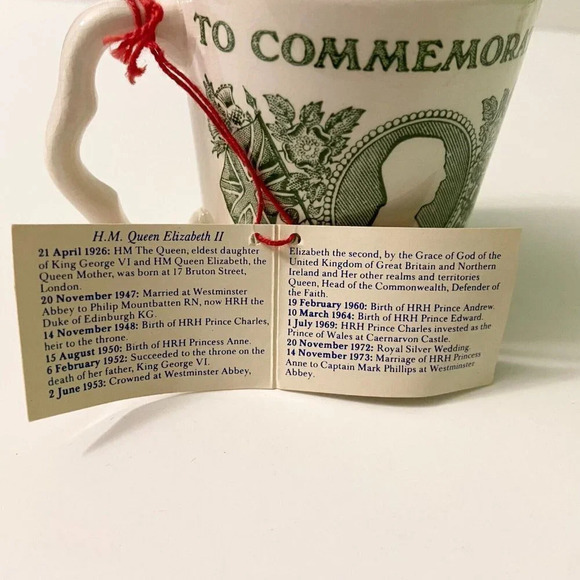 Vintage 1977 Royal Silver Jubilee Mason  Ironstone Mug Set of 2 England Crazing - Picture 8 of 16